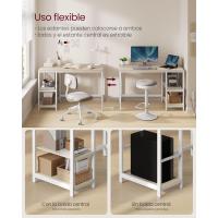 Mesa de Trabajo, 100 x 50 x 76 cm, Estilo Moderno, para Estudio Dormitorio Salón Oficina, Beige Natural y Blanco Perla LWD046L01 - details 35