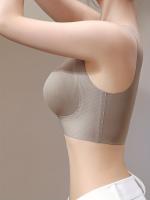 3pcs Sujetadores Deportivos de Moda para Mujer - Detalles de Encaje y Malla Sexy, Sin Aros con Almohadillas Extraíbles, Mezcla de Nailon - details 5
