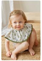 Babero de gasa de algodón de bambú para bebés y niños, Baberos para comer, espesamiento impermeable giratorio multicapa - details 16