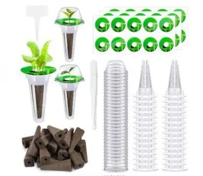 Kit de Cápsulas de Semillas Compatible con AeroGarden Kit de Crecimiento Hidropónico con Cestas de Plantas y Etiquetas - 1