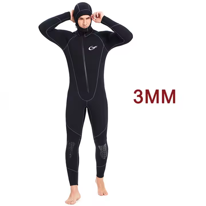 Traje de neopreno de 3mm para hombre, traje de buceo, caza subacuática, surf, cremallera frontal, pesca submarina, equipo Cálido impermeable - 1