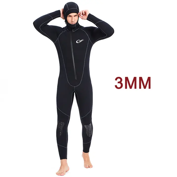 Traje de neopreno de 3mm para hombre, traje de buceo, caza subacuática, surf, cremallera frontal, pesca submarina, equipo Cálido impermeable - 1