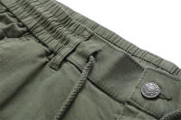 Pantalones Cargo de Algodón 100% para Hombres Cintura Elástica, Múltiples Bolsillos, Estilo Casual Militar - details 8