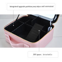 Bolsa de maquillaje LED inteligente con espejo para mujer, estuche de cosméticos de viaje profesional de cuero PU, impermeable, de gran capacidad, nuevo - details 19