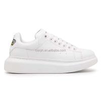 Guangzhou de alta calidad hizo cuero genuino de lujo, zapatos de mujer de abeja, plataforma blanca, barato - details 2