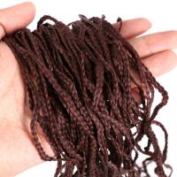 24 hebras/lote de extensiones de cabello con trenzas Zizi senegalesas largas, trenzas en caja de color marrón, pelo trenzado de ganchillo sintético gris - details 3