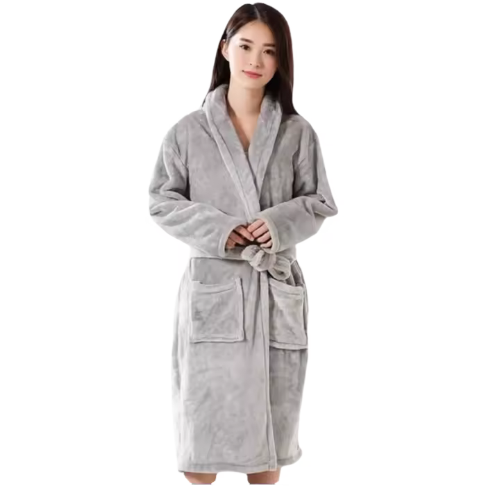 1 albornoz de baño para mujer, talla L - 1