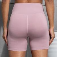 Pantalones cortos de Yoga con dos bolsillos para mujer, pantalones cortos elásticos para correr al aire libre, Color sólido, levantamiento de glúteos, ciclismo, ropa deportiva femenina - details 7