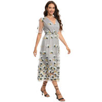 2025 primavera y verano nueva ropa de mujer de gran tamaño vestido de encaje bordado moda y comodidad de las mujeres de verano - details 8