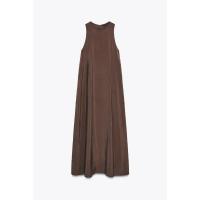 Chaleco sencillo de cuello redondo sin mangas, falda larga, falda midi. - details 15