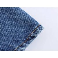 OUWU- Vestido de mezclilla acampanado Primavera 2025, Manga larga, Cuello vuelto, Corte relajado, Uso diario, Estilo callejero informal, Transpirable - details 9