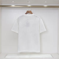 Camiseta de manga corta con estampado de flores pintadas a mano de la marca de tendencia de moda de primera categoría QiBiao, camiseta deportiva de estilo nuevo de verano para hombre, camisa informal de cuello redondo para pareja - details 1