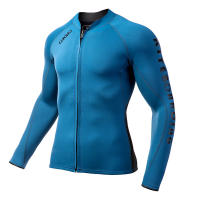 Chaqueta de traje de buceo de neopreno de 2MM para hombre, chaqueta de natación dividida, chaqueta de surf con cremallera frontal, deportes acuáticos, navegación, motocicleta, buceo - details 4