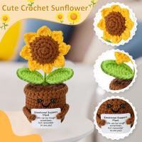 GIRASOL EMOCIONAL EN LANA PREMIUM |   Peluche Terapéutico 14cm con Tarjeta Motivacional - Decoración Hogar/ Oficina + Regalo Original para Familia y Amigos【Italia 2025 nueva venta caliente】 - details 3