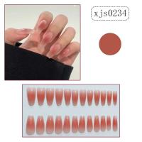 Uñas postizas con degradado francés de Ballet Holiday, diseño de serpiente roja, resistente al agua, 24 piezas - details 3