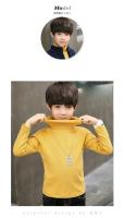 Otoño niños y niñas suéter de cuello alto suave de Color sólido niños prendas de punto de invierno camisa básica de manga larga suéter para niños niños - details 5