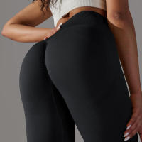 Leggings de yoga sin costuras para mujer, ropa deportiva de entrenamiento, pantalones deportivos de cintura alta - details 5