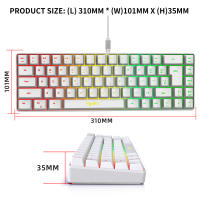 Mini Teclado de Juego HXSJ V200 Membrana sin Cable RGB 19 Teclas Sensación Mecánica - details 1