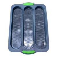 Bandeja de silicona antiadherente para hornear Pan de palo largo, 3 ranuras, fácil de liberar, resistente al calor, molde para hornear Muffins - details 2