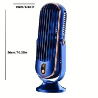 Enfriador de aire pequeño del hogar del motor dual de la batería grande, ventilador de enfriamiento de aire de 5 velocidades 720 °     Ventilador de aire envolvente, ventilador USB portátil - details 1