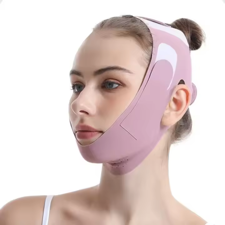 Vendaje adelgazante facial antiarrugas, masaje Facial elástico con línea en V, moldeador de cara, grafeno, transpirable, correa de estiramiento Facial, herramienta de belleza - 1