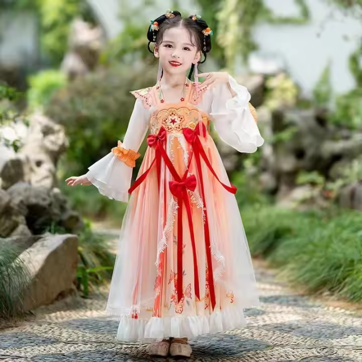 Hanfu-Disfraz antiguo chino de verano para niña, Súper Hada, falda de princesa para niño, Otoño/Invierno, Primavera/otoño, novedad de 2025 - 1