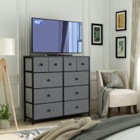 con 10 cajones de tela, cómoda para dormitorio, mueble de almacenamiento, muebles de dormitorio, cómoda para cocina, oficina, pasillo, mueble para TV con cajones - details 21