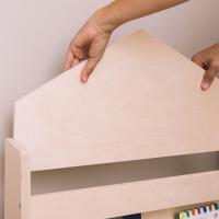Estantes de 3 alturas en madera natural |   Colocación frontal de los libros |   ahorro de espacio |   Hecho en Italia (Madera Natural, Oso de peluche) - details 18