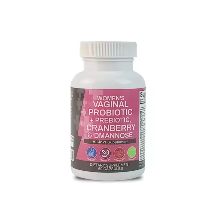 Probióticos vaginales para mujeres + prebióticos 20 mil millones de pastillas de arándano 30,000 mg con D-mannosa 500 mg para el equilibrio de la salud del tracto urinario - Vitaminas para mujeres para la salud vaginal - 1