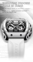 Reloj Deportivo de Cuarzo de Silicona de Lujo MARK FAIRWHALE Reloj Automático con Fecha para Hombres Resistente al Agua Estilo Tonneau - details 5