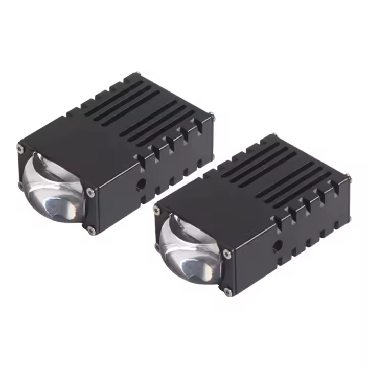 Mini faros láser de matriz de parrilla de coche, focos LED amarillos y blancos - 1