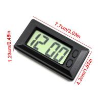 Reloj Digital con pantalla LCD, minireloj electrónico autoadhesivo con pantalla de calendario, portátil ultrafino - details 0