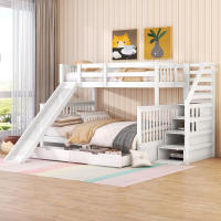 Cama de Almacenamiento Multifuncional Blanca 90 x 200 sobre 140 x 200 Con Cajones - details 4