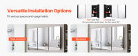 SucceBuy Botiquín, 25.5 x 40 pulgadas, para baño con espejo, gabinete de pared con marco de aluminio, estantes ajustables de 4 capas - details 4