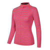 Ropa interior térmica de lana merina para mujer, Top de manga larga con cuello alto falso, camisa con capa Base, antiolor, 100% - details 4