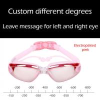 Gafas de natación antivaho de silicona HD electrochapadas para miopía en adultos de -1.5 a -8.0, personalizadas con diferentes grados para ojo izquierdo y derecho - details 9