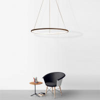 OCASAMI-Lámpara colgante de 220 V y 34 W, diseño de anillo, para sala de estar, lámpara de araña de tres colores - details 7