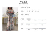 Vestido de Moda Elegante con Cuello en V y Manga Larga para Mujer 2025 - details 1