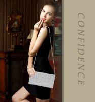 Bolso de mano de noche con lentejuelas de diamante para mujer, bolso de mano para boda, bolso de hombro para Banquete de fiesta, negro, dorado y plateado - details 5