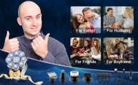 Afeitadoras eléctricas 9D para hombres calvos, afeitadoras de cabeza calva desmontables para hombres, kit de aseo para hombres 5 en 1, pantalla LED húmeda/seca, bloqueo de viaje inalámbrico recargable, maquinilla de afeitar eléctrica para hombres con - details 3