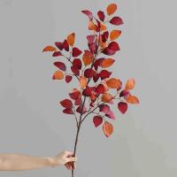 Rama de haya artificial de 98 cm, larga, de lujo, realista, de simulación de seda, hoja de haya, plantas verdes florales realistas, hojas para hotel - details 2