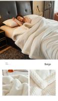 Manta de Invierno Gruesa y Cálida Forro de Cama de Lujo Manta de Sofá Cubierta de Cama Doble para Hogar - details 19