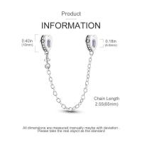 Cadena de Seguridad en Forma de Cruz Original 925 Plata Esterlina con Cuentas Ajuste para Pulsera Diy Joyería de Damas Regalo de Cumpleaños - details 11