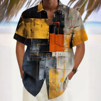 Conjuntos de camisetas para hombre, estampado de entramado de dibujos animados, pantalón corto informal de verano, jersey de manga para exteriores, ropa de gran tamaño para hombre, camiseta, pantalones, dos piezas - details 4