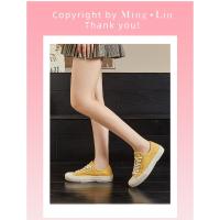 Zapatos de lona con almohadilla de piel de cerdo, zapatos individuales casuales de fondo plano para mujer, zapatos pequeños blancos versátiles - details 10
