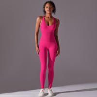 Body de Yoga de una pieza, conjunto de pantalones sin costuras, levantamiento de glúteos, Espalda descubierta, ropa sin mangas - details 1