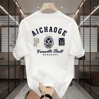 Camiseta de Algodón Puro Impresa para Hombres Manga Corta, Versátil, Talla Grande, Top Casual para Primavera-Verano - details 2