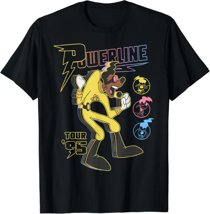 Goofy Movie Powerline Tour camiseta Retro Neon Poster '95 - 1