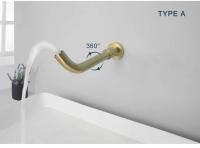 Latón dorado cromado negro gris caño mezclador de baño grifo de lavabo lavabo tocador grifería de agua 150/200/250MM caños de repuesto para grifo - details 1