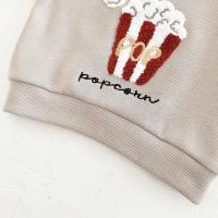 Conjunto de Ropa de Pequeña Niña Abrigo y Pantalones Thick Tracksuit con Bordado de Palomitas - details 6